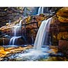 Tropical waterfall. Popokvil Waterfall, Bokor National Park, Cambodia