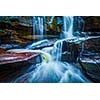 Tropical waterfall. Popokvil Waterfall, Bokor National Park, Cambodia