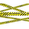 Under construction concept background - yellow warning caution ribbon tape on white background