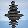 Zen stones balance concept isolated on white