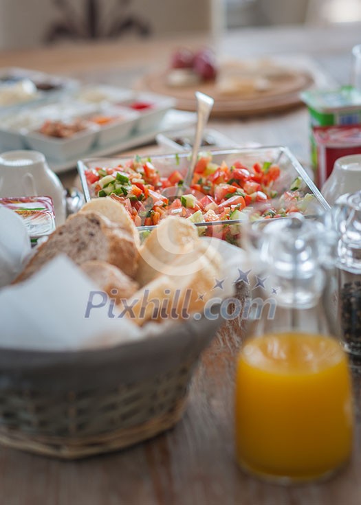 Colourful food setting with low depth of field Colourful food setting with low depth of field