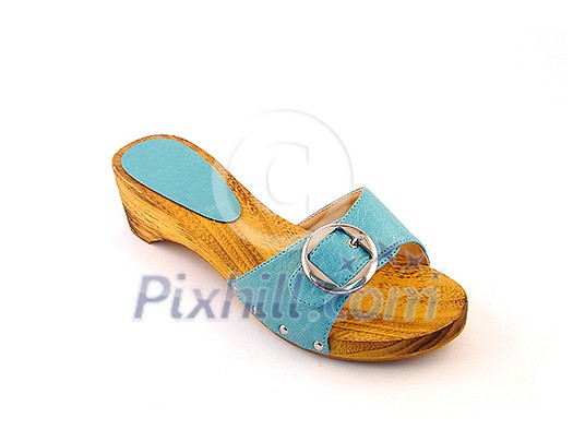 woman shoe for summer and beach isolated on white bacground woman shoe for summer and beach isolated on white bacground