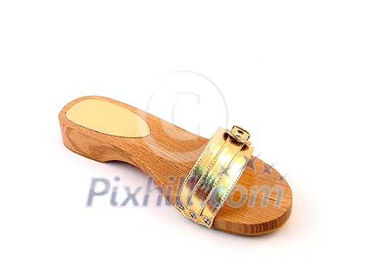 woman shoe for summer and beach isolated on white bacground