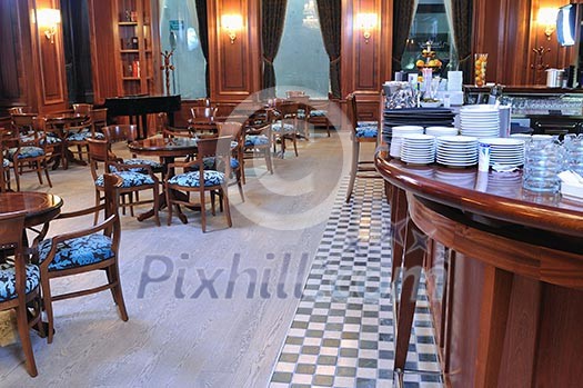 coffee restaurant indoor with luxury wooden furniture coffee restaurant indoor with luxury wooden furniture