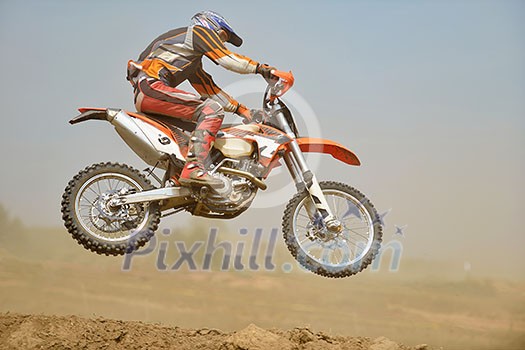 motocross bike in a race representing concept of speed and power in extreme man sport motocross bike in a race representing concept of speed and power in extreme man sport