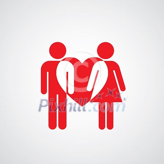 vector man and woman couple design  