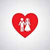 vector wedding married couple icon  