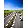 highway traffic on a lovely, sunny summer day