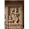 Bas reliefs in Hindue temple. Arunachaleswar Temple. Thiruvannamalai, Tamil Nadu, India