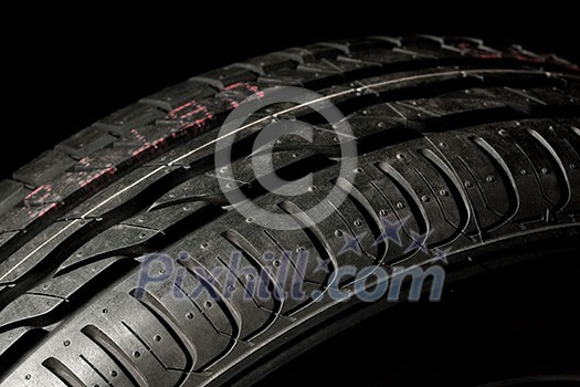 New car tire close up New car tire close up