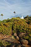 Small Buddhist dagoba on sunset. Unawatuna, Sri Lanka