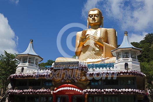 Gold Buddha. Golden Temple, Dambulla, Sri Lanka