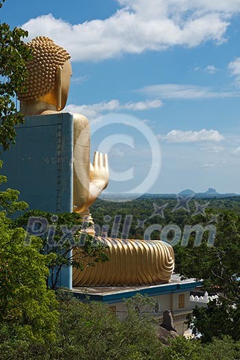 Gold Buddha. Golden Temple, Dambulla, Sri Lanka