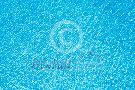 Clean blue water in pool Clean blue water in pool