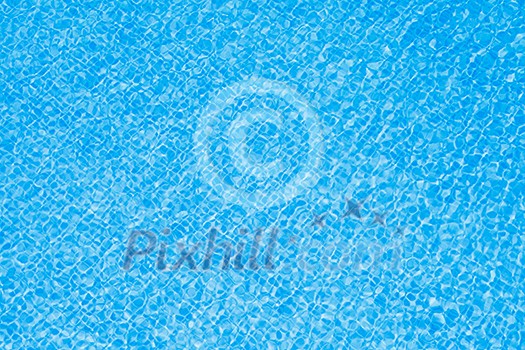 Clean blue water in pool Clean blue water in pool