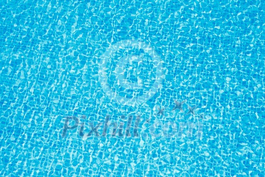 Clean blue water in pool