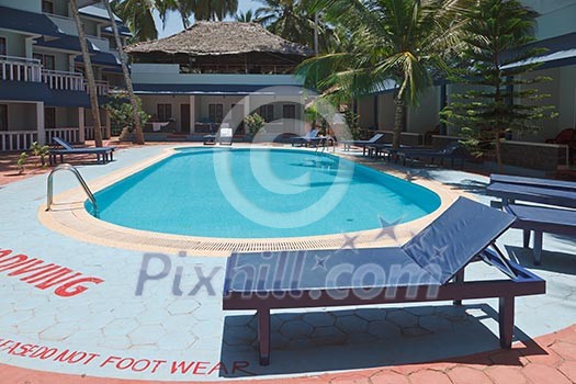 Pool in hotel in day Pool in hotel in day