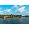 Houseboat on Kerala backwaters. Kerala, India