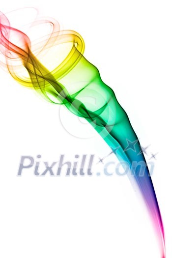 Colored smoke isolated on white background Colored smoke isolated on white background