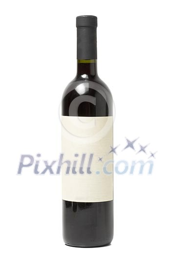 Wine bottle isolated on white background