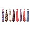 Set of man ties isolated on white - ready to insert on any shirt