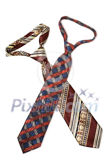 Two neckties isolated on white Two neckties isolated on white