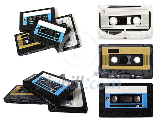 Audio cassette (tape) isolated on white background