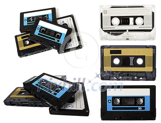 Audio cassette (tape) isolated on white background Audio cassette (tape) isolated on white background