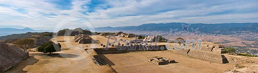 Panorama of sacred site Monte Alban in Mexico