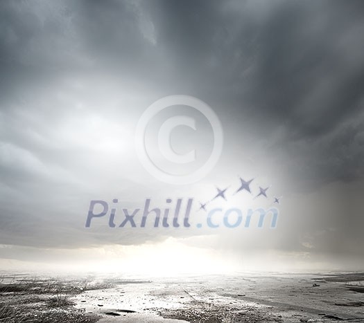 Background image of desert with cloudy sky Background image of desert with cloudy sky