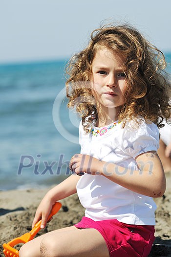 little female child portrait on beautiful beach little female child portrait on beautiful beach