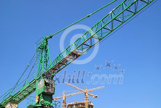 construction site with cranes