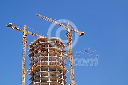 construction site with cranes construction site with cranes