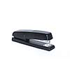 Black office stapler isolated on white background