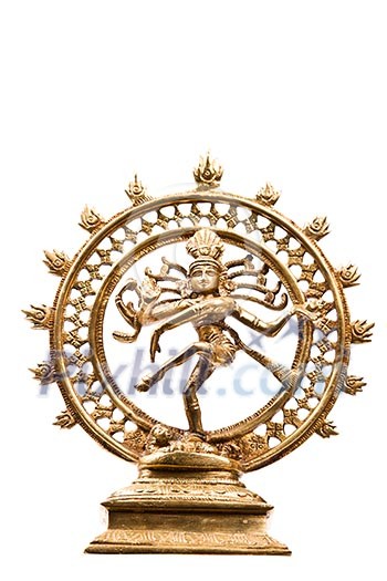 Statue of indian hindu god Shiva Nataraja - Lord of Dance isolated on white Statue of indian hindu god Shiva Nataraja - Lord of Dance isolated on white