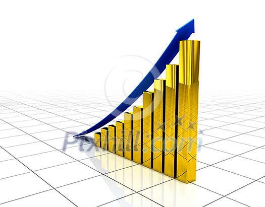 Commercial growth concept graph Commercial growth concept graph