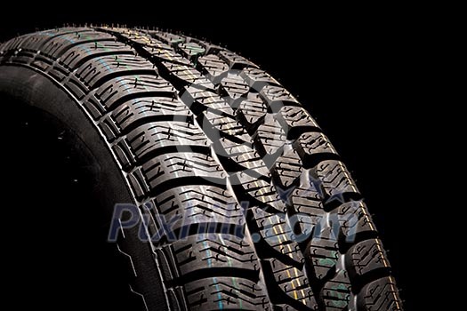New car tire close up New car tire close up