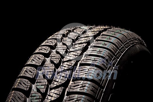 New car tire close up New car tire close up