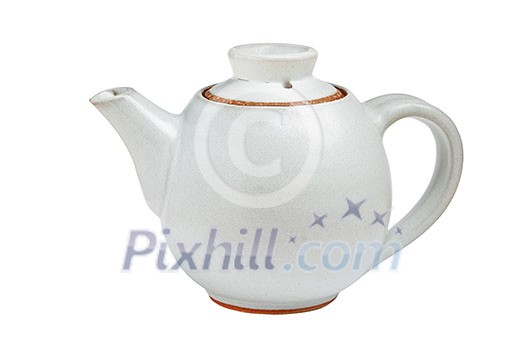 Chinese tea pot isolated on white background
