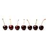 Seven cherries isolated on white