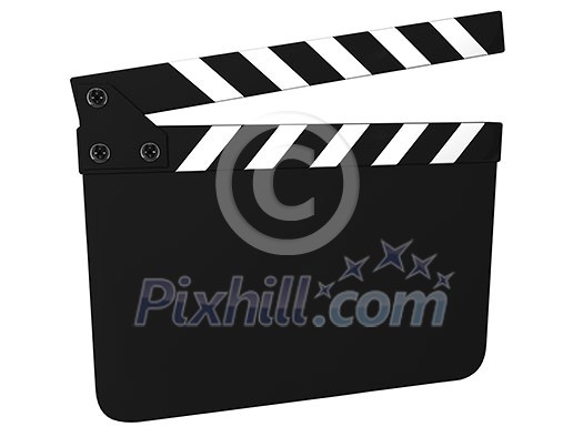Blank clapboard (clapperboard) isolated Blank clapboard (clapperboard) isolated