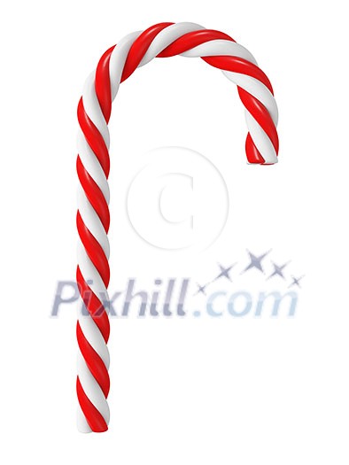 Chrismas candy cane isolated on white