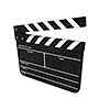 Clapboard (clapperboard) isolated