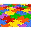 Jigsaw puzzle background - shallow depth of field