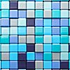 Abstract background of multicolored colorful blue shades cubes