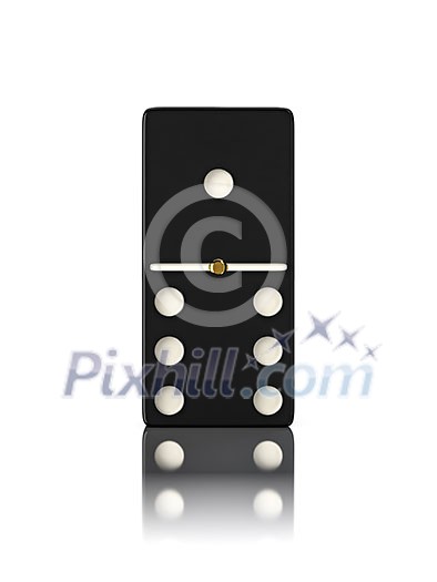 Domino game bone close up isolated on white Domino game bone close up isolated on white