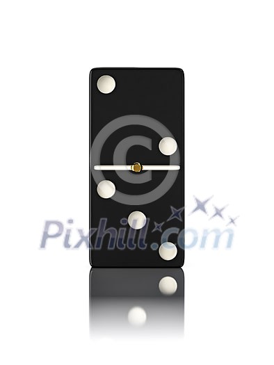 Domino game bone close up isolated on white Domino game bone close up isolated on white