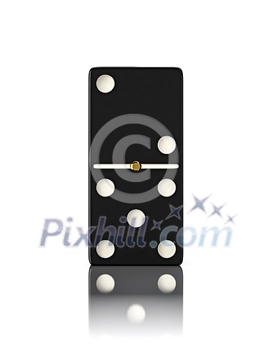 Domino game bone close up isolated on white Domino game bone close up isolated on white