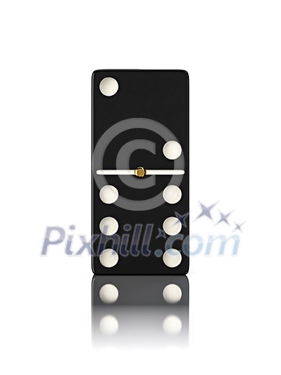Domino game bone close up isolated on white Domino game bone close up isolated on white