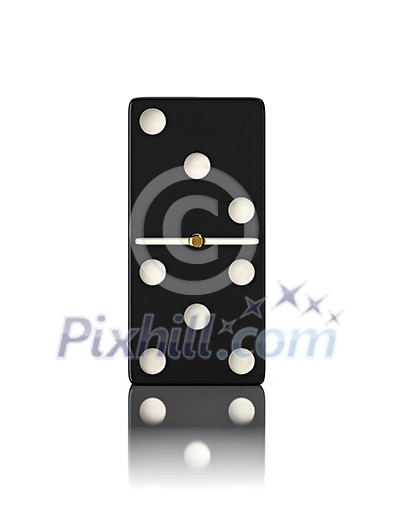 Domino game bone close up isolated on white Domino game bone close up isolated on white